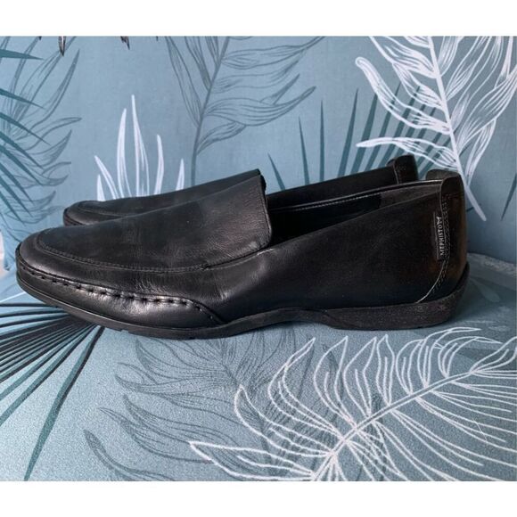 MEPHISTO Cool Air black leather loafers SHOES men’s 12 - Picture 1 of 9